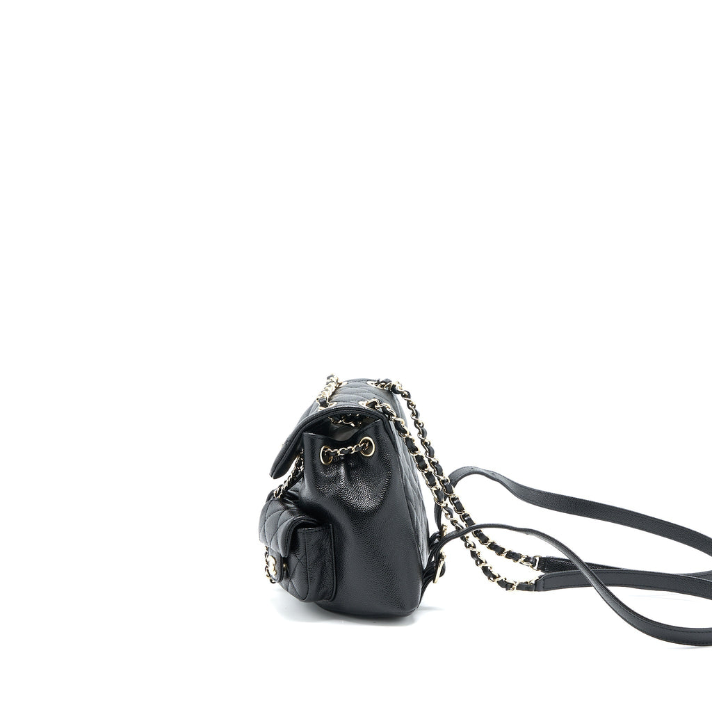 Chanel 23p Mini Triple Pack Backpack Caviar Black L (Microchip)