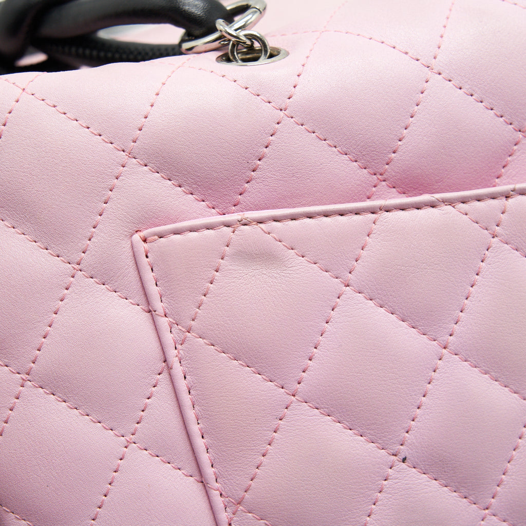 Chanel Cambon aligned Large Reporter Bag in Pink