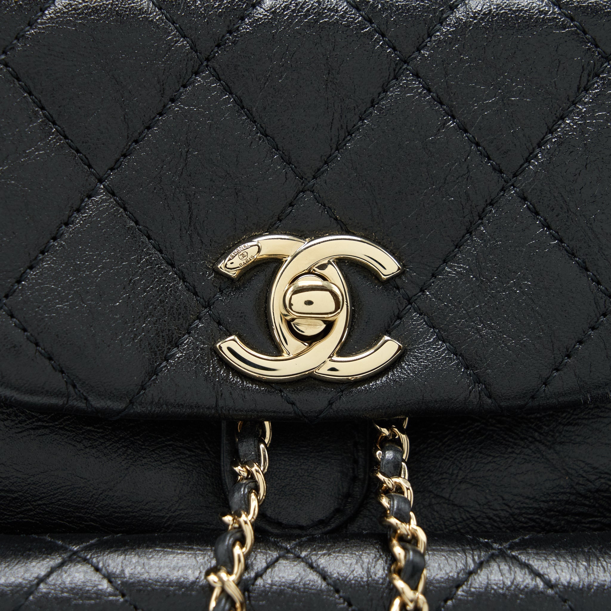 Chanel 22C Mini Duma Backpack Calfskin Black L