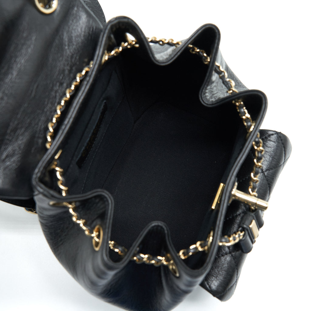 Chanel 22C Mini Duma Backpack Calfskin Black L