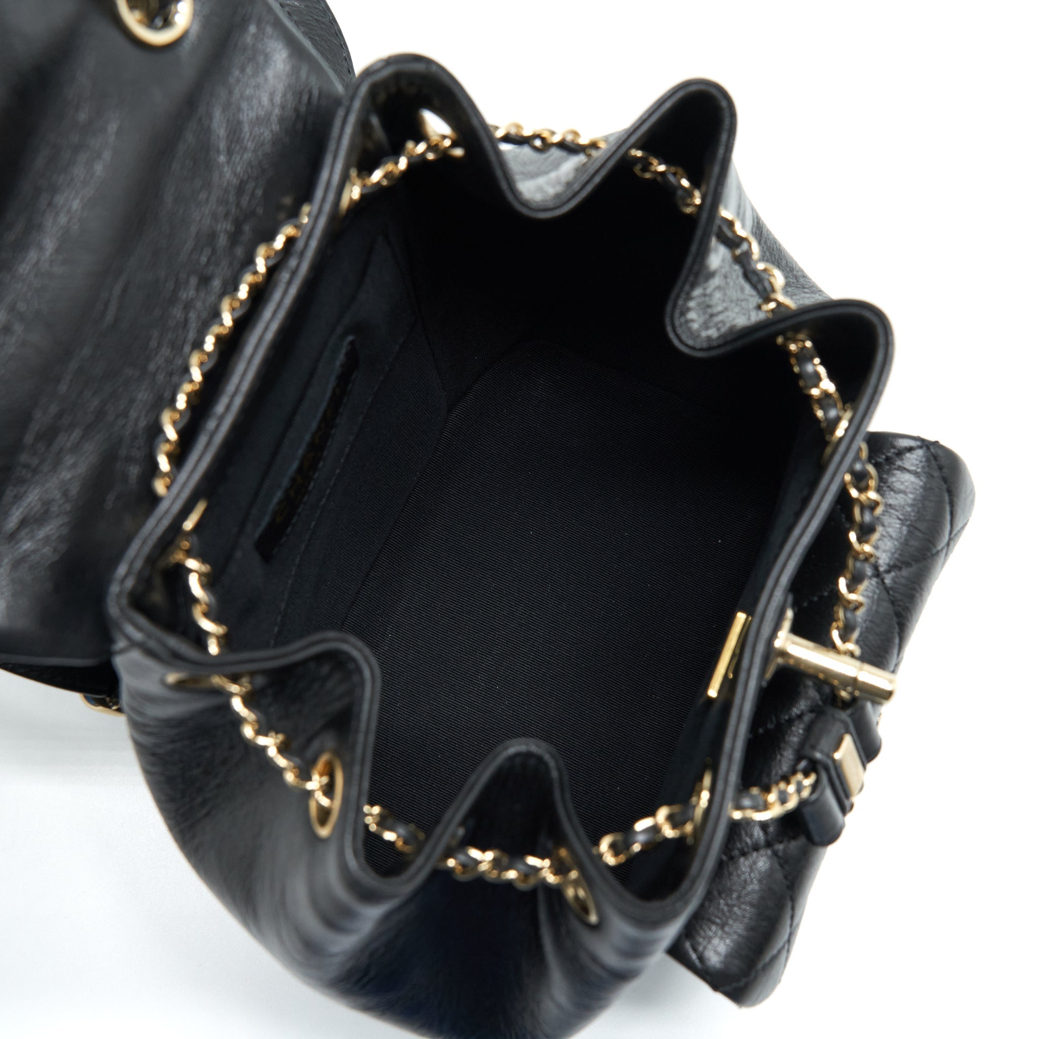 Chanel 22C Mini Duma Backpack Calfskin Black L