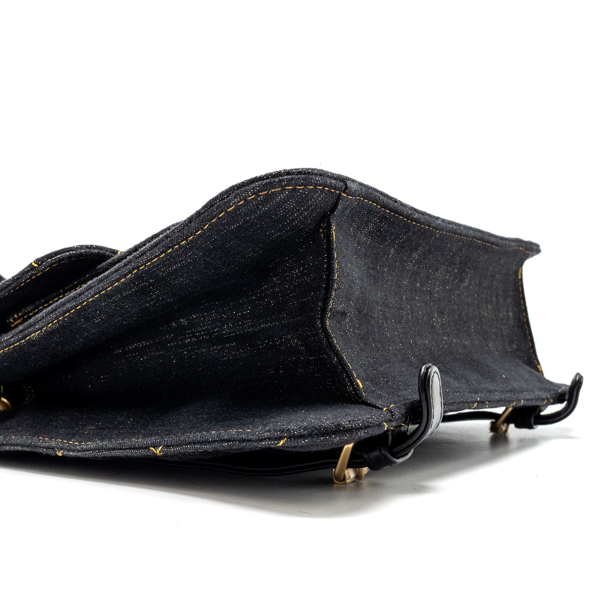 Chanel 23S flap backpack denim dark blue with brushed  (microchip)