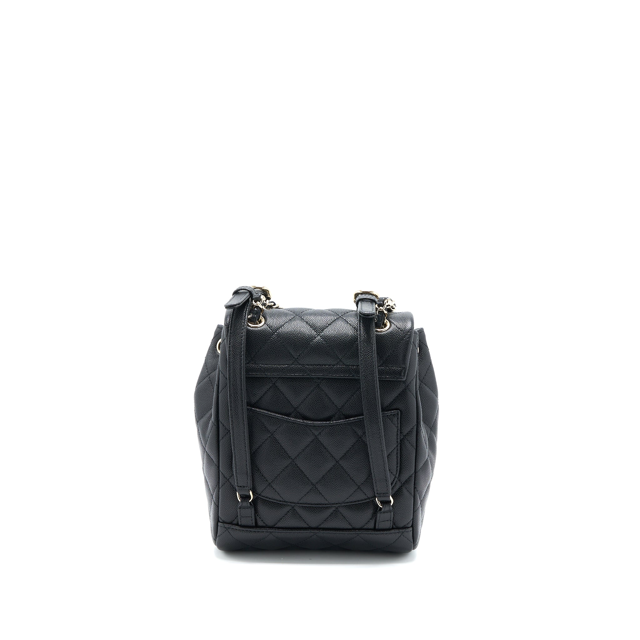 Chanel 23p Mini Flap Backpack Caviar Black L (Microchip)