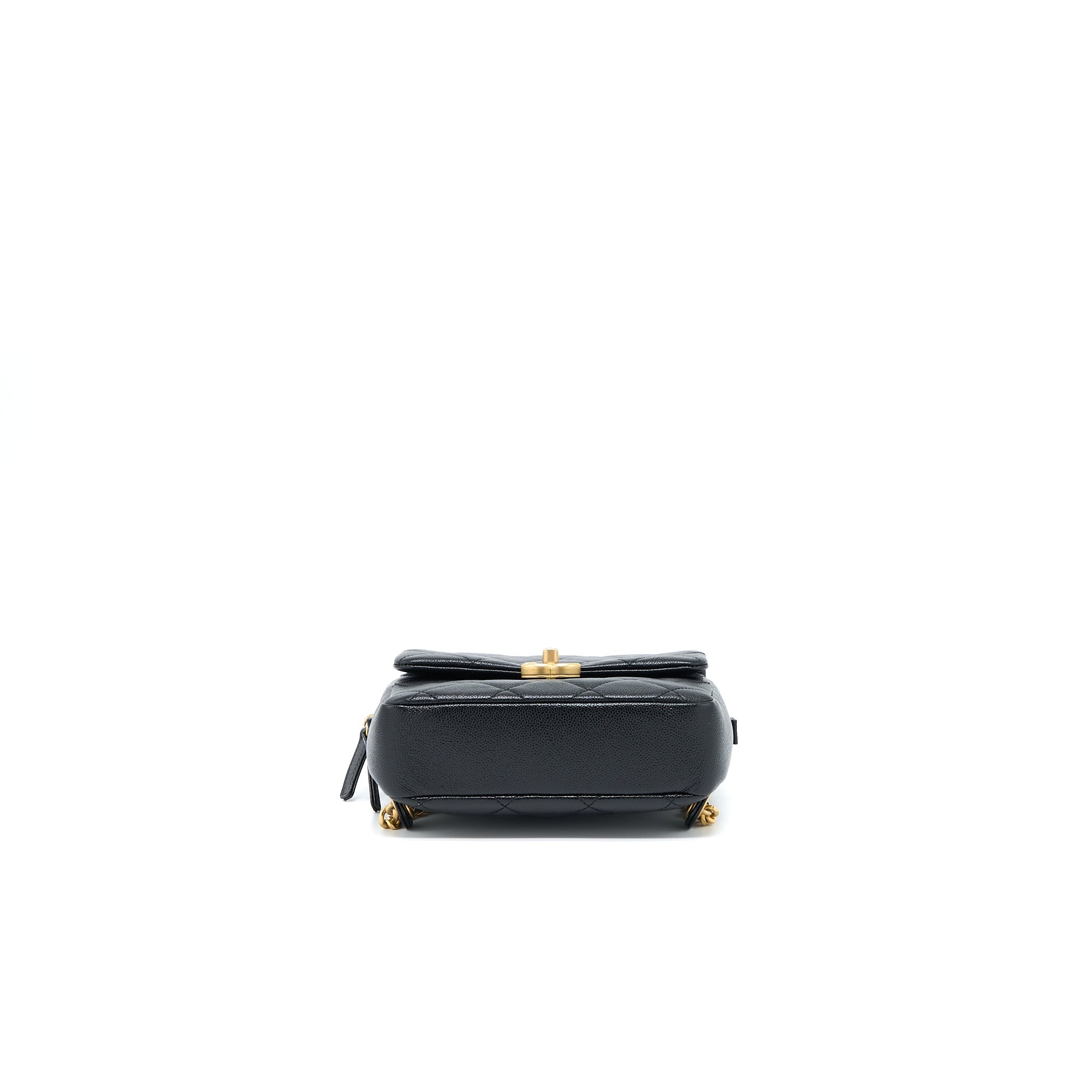 Chanel 22P Flap Backpack Caviar Black Brushed  (Microchip)