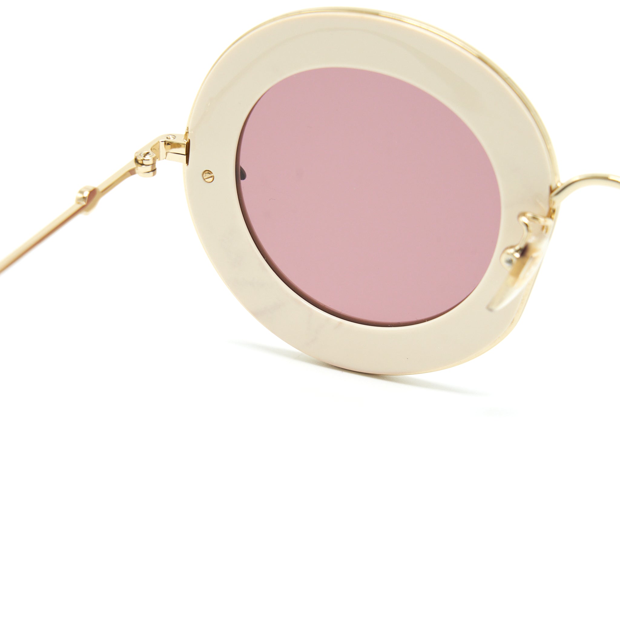 Gucci L�aveugle Par Amour Sunglasses White/Multicolour