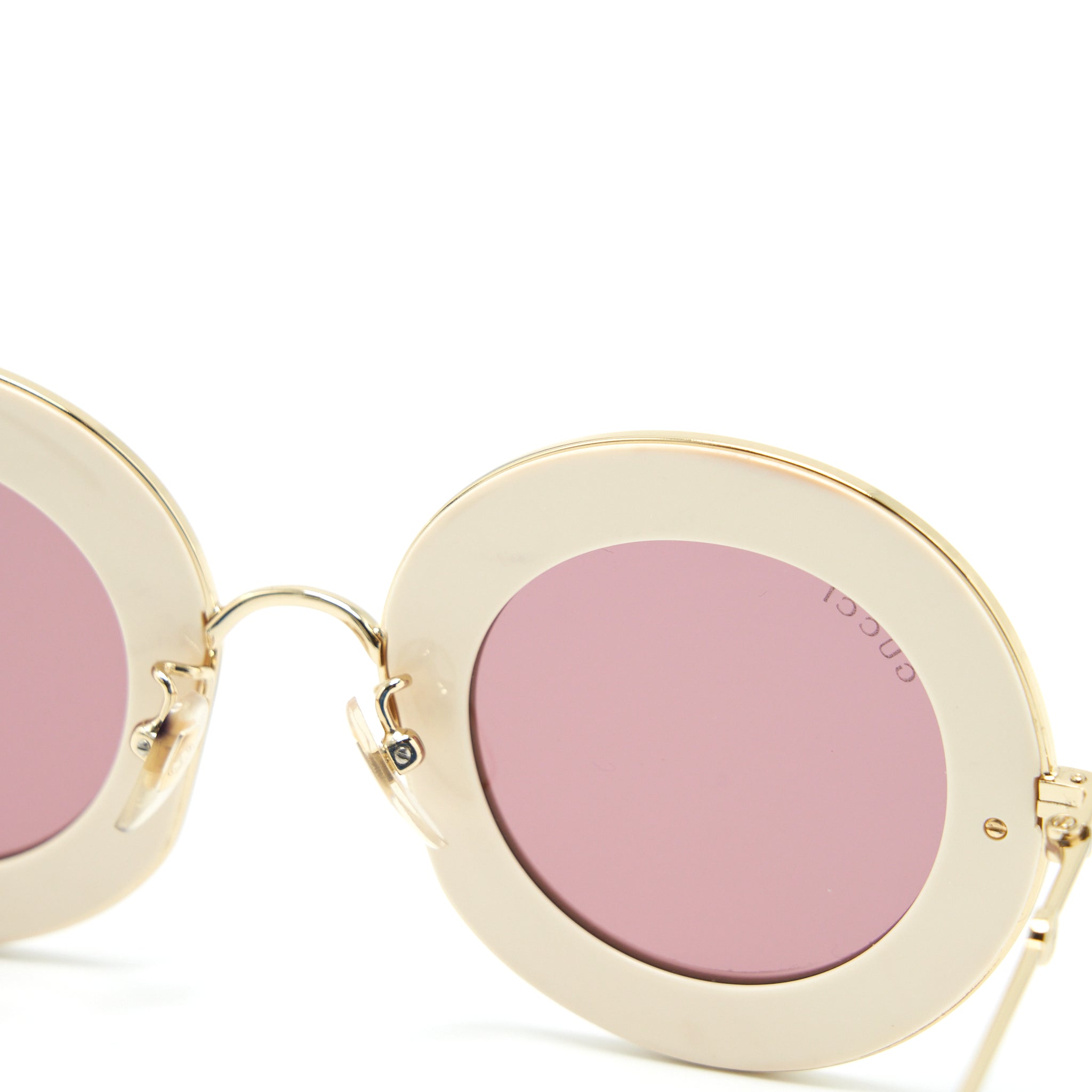 Gucci L�aveugle Par Amour Sunglasses White/Multicolour