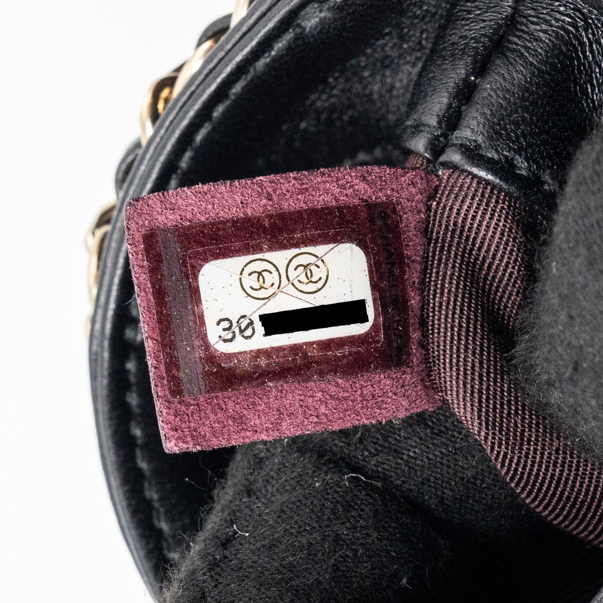 Chanel Gold Clutch O Chain Phone Holder Lambskin Black L