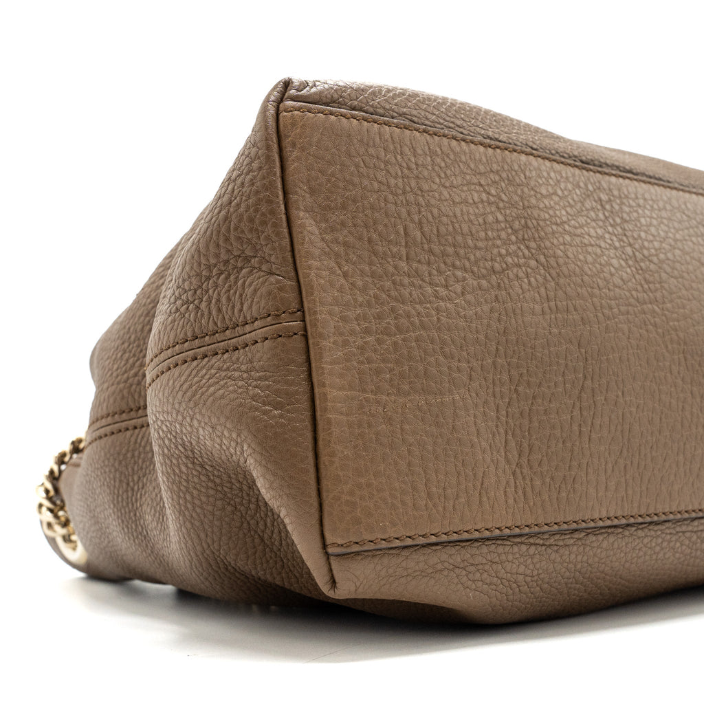 Gucci disco tote bag calfskin brown L