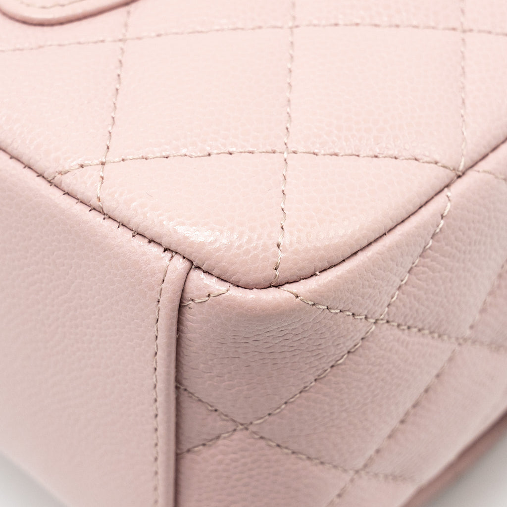 Chanel 24P Classic mini Backpack Caviar Light Pink  (Microchip)