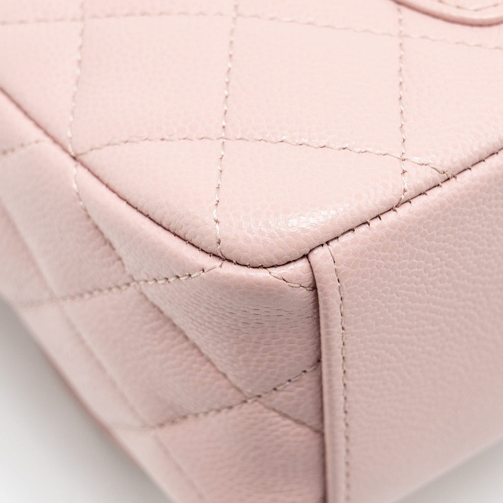 Chanel 24P Classic mini Backpack Caviar Light Pink  (Microchip)
