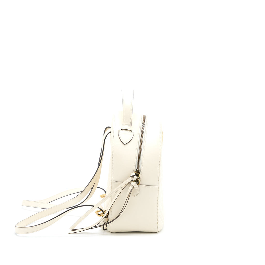 Gucci GG Marmont Backpack Calfskin White