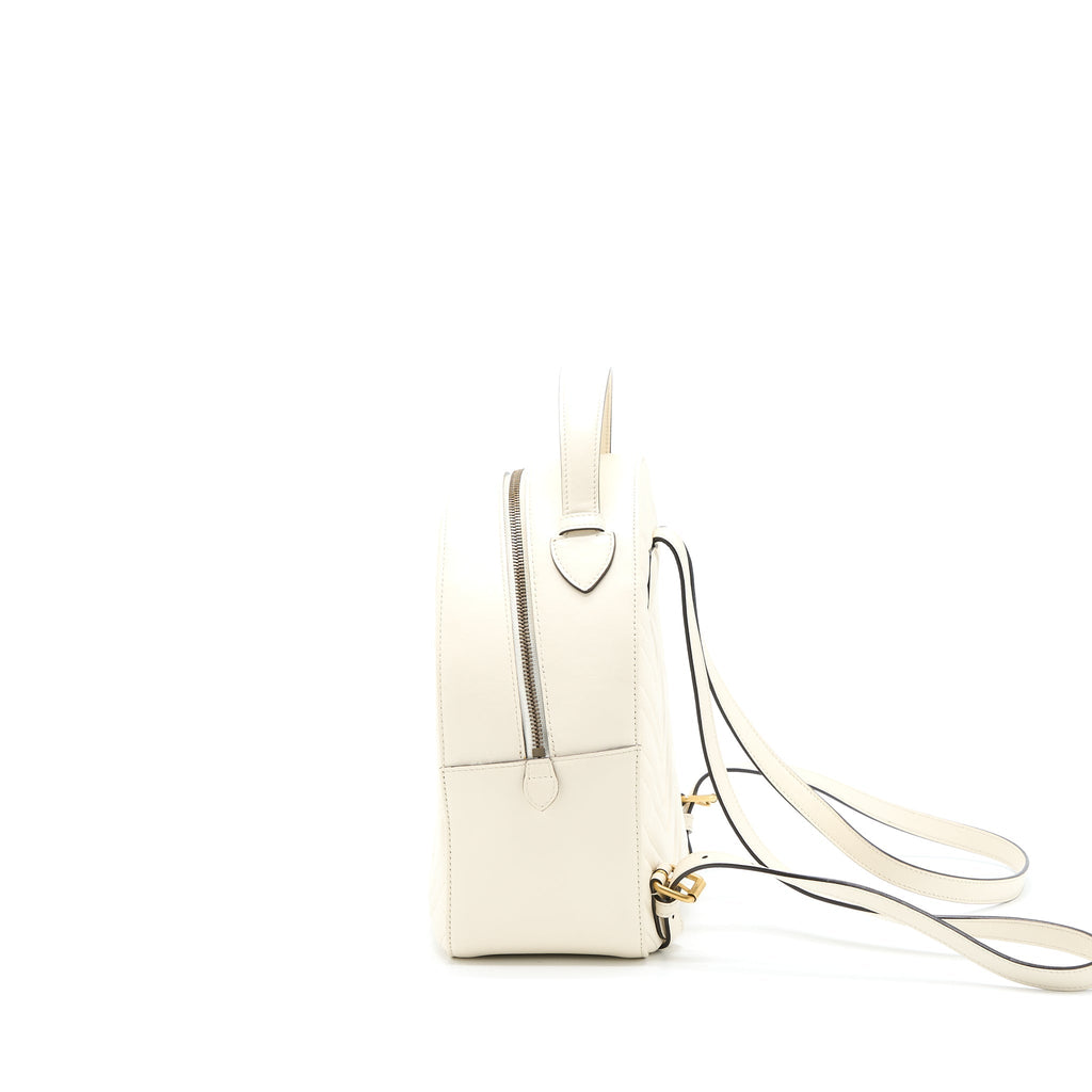 Gucci GG Marmont Backpack Calfskin White