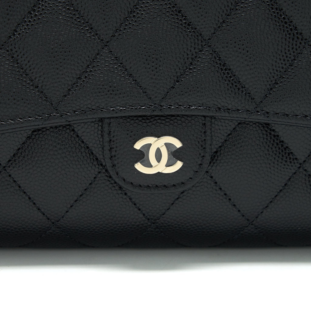 Chanel 3 In 1 Wallet On Chain Black Caviar L