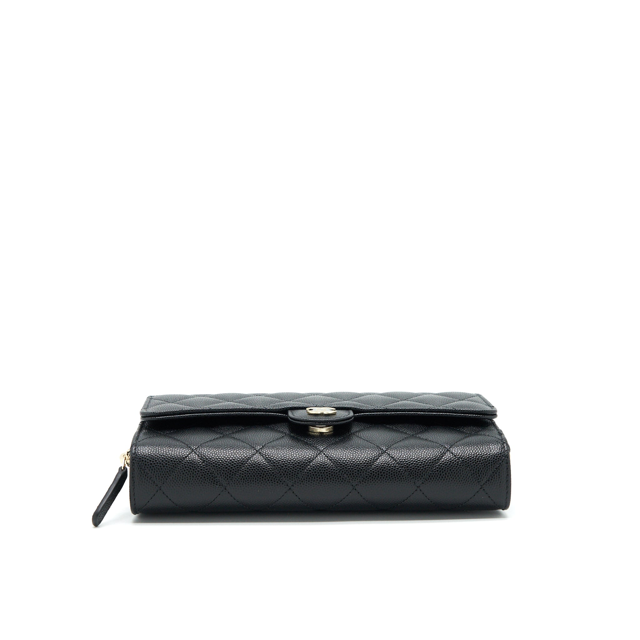 Chanel 3 In 1 Wallet On Chain Black Caviar L