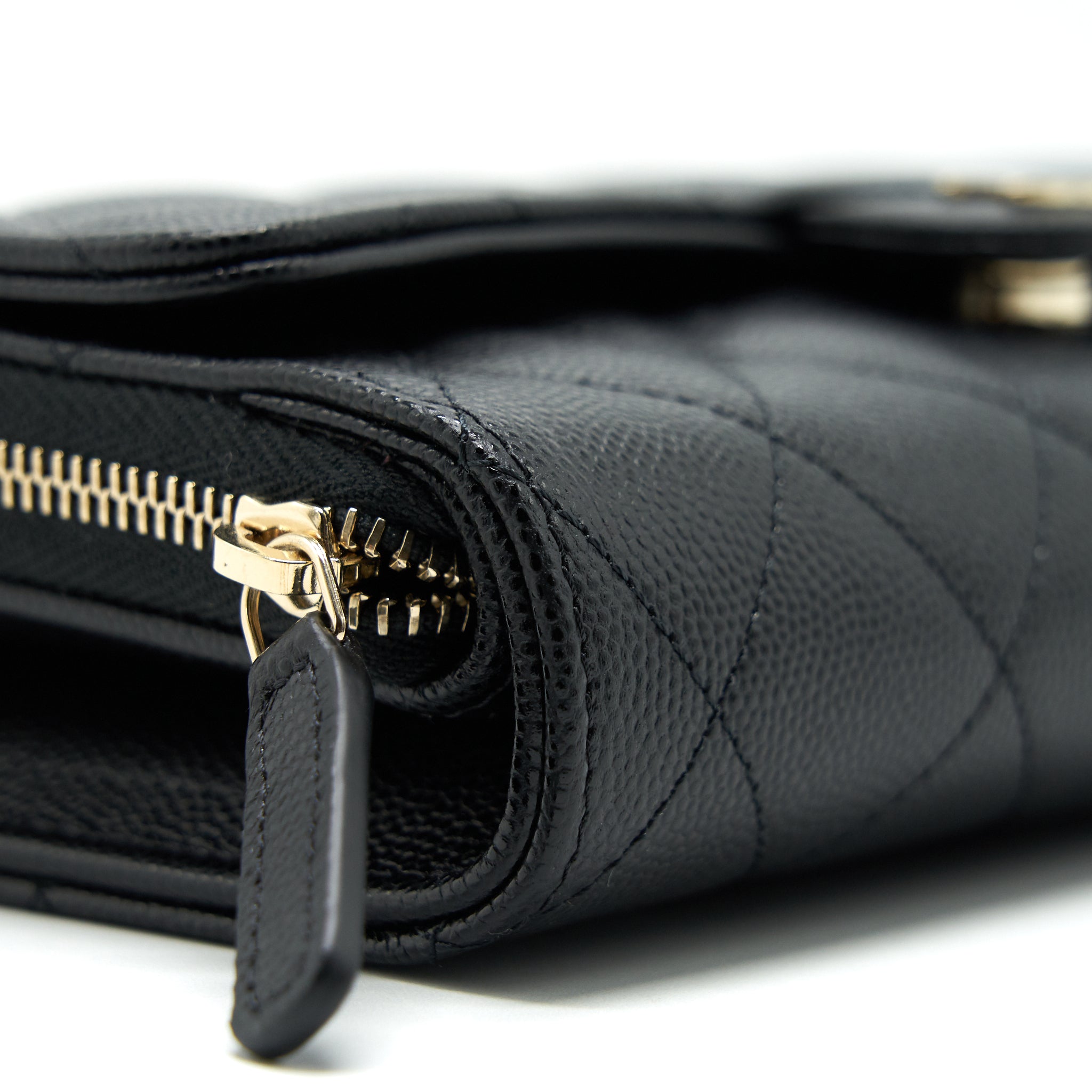 Chanel 3 In 1 Wallet On Chain Black Caviar L