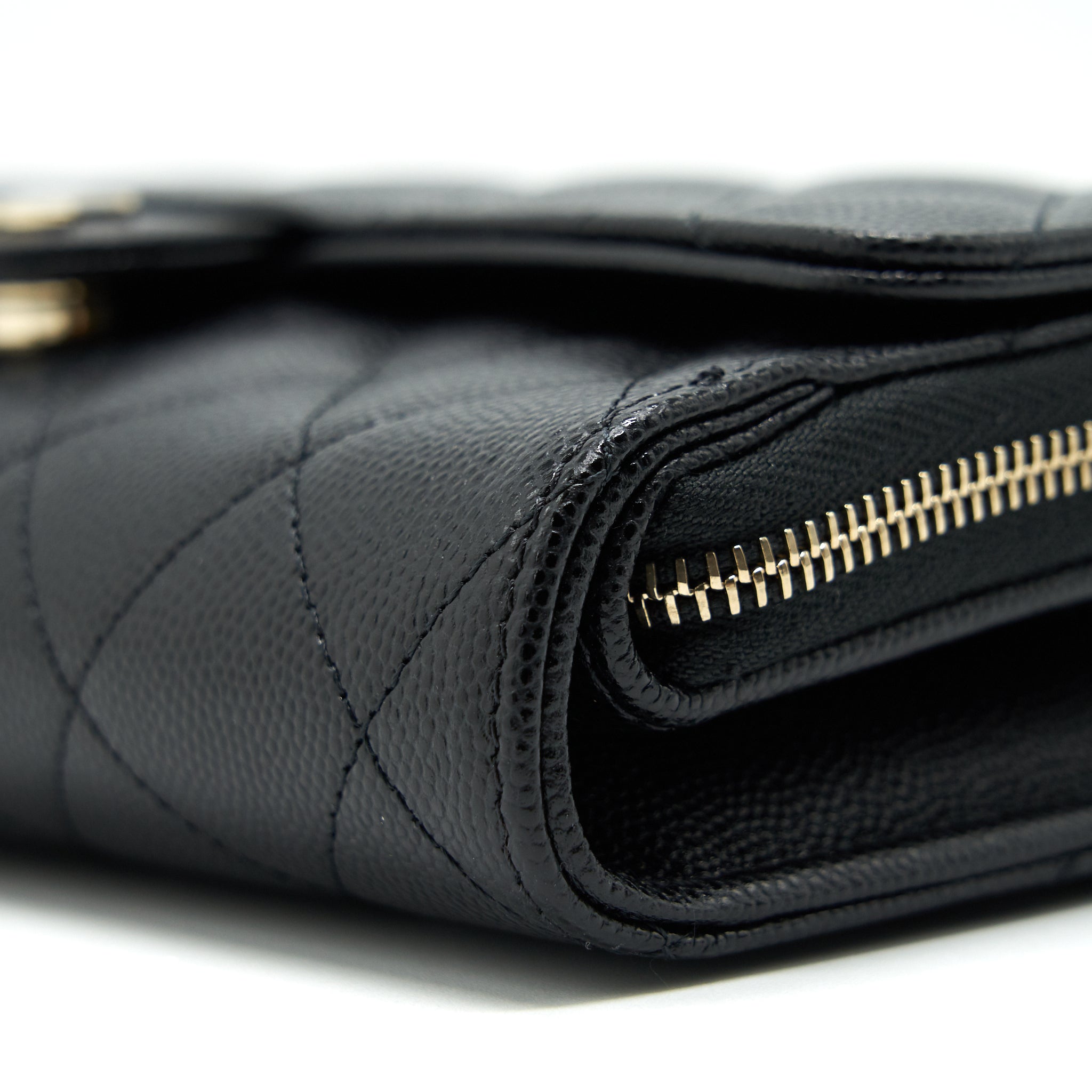 Chanel 3 In 1 Wallet On Chain Black Caviar L