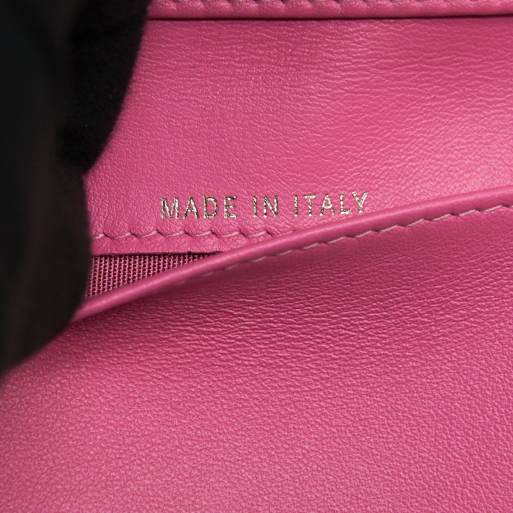 Chanel Boy Small Wallet Pink Brushed Lambskin