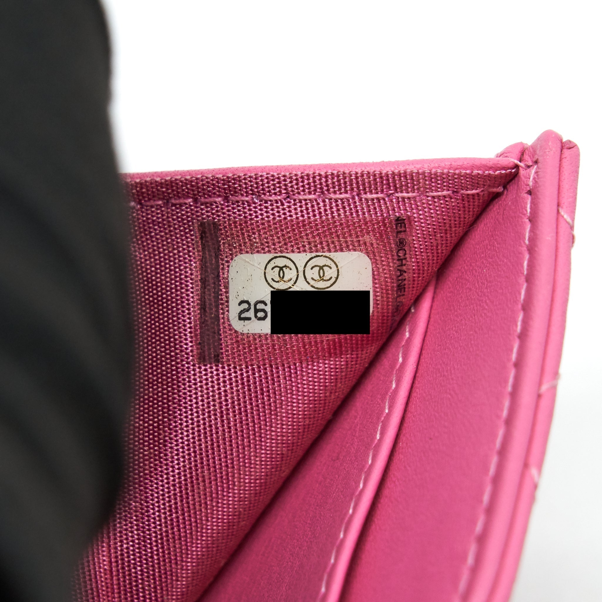 Chanel Boy Small Wallet Pink Brushed Lambskin