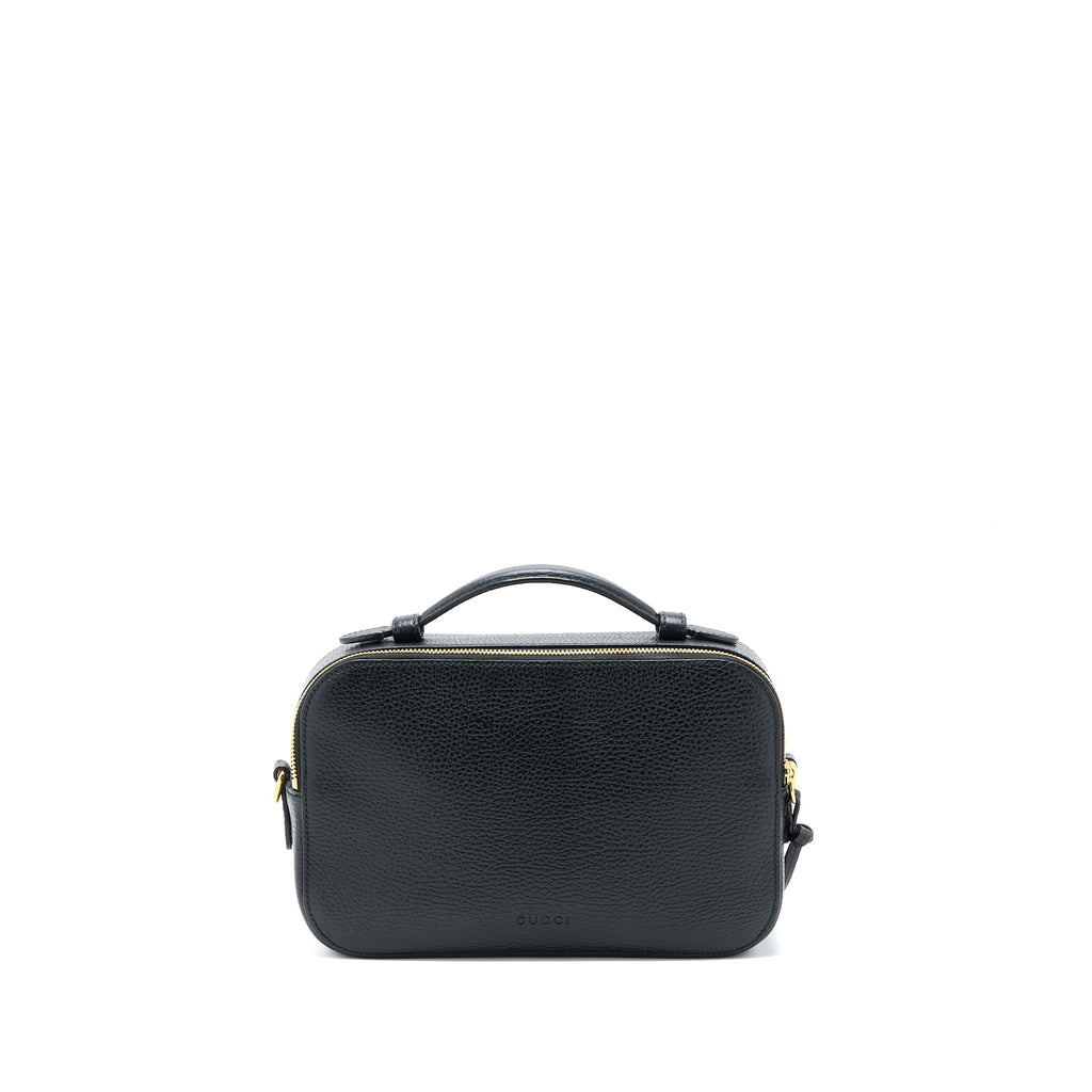Gucci Snake Printed Camera Bag Calfskin Black