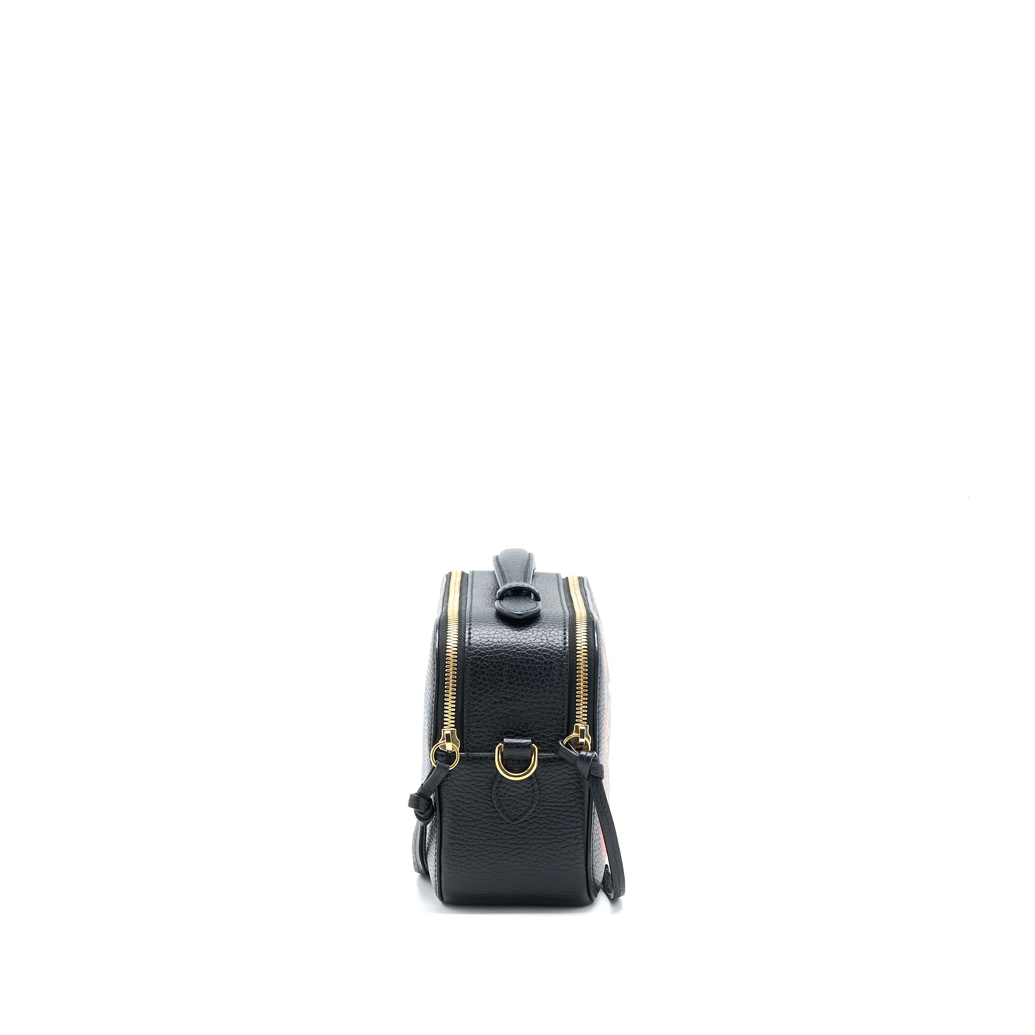 Gucci Snake Printed Camera Bag Calfskin Black