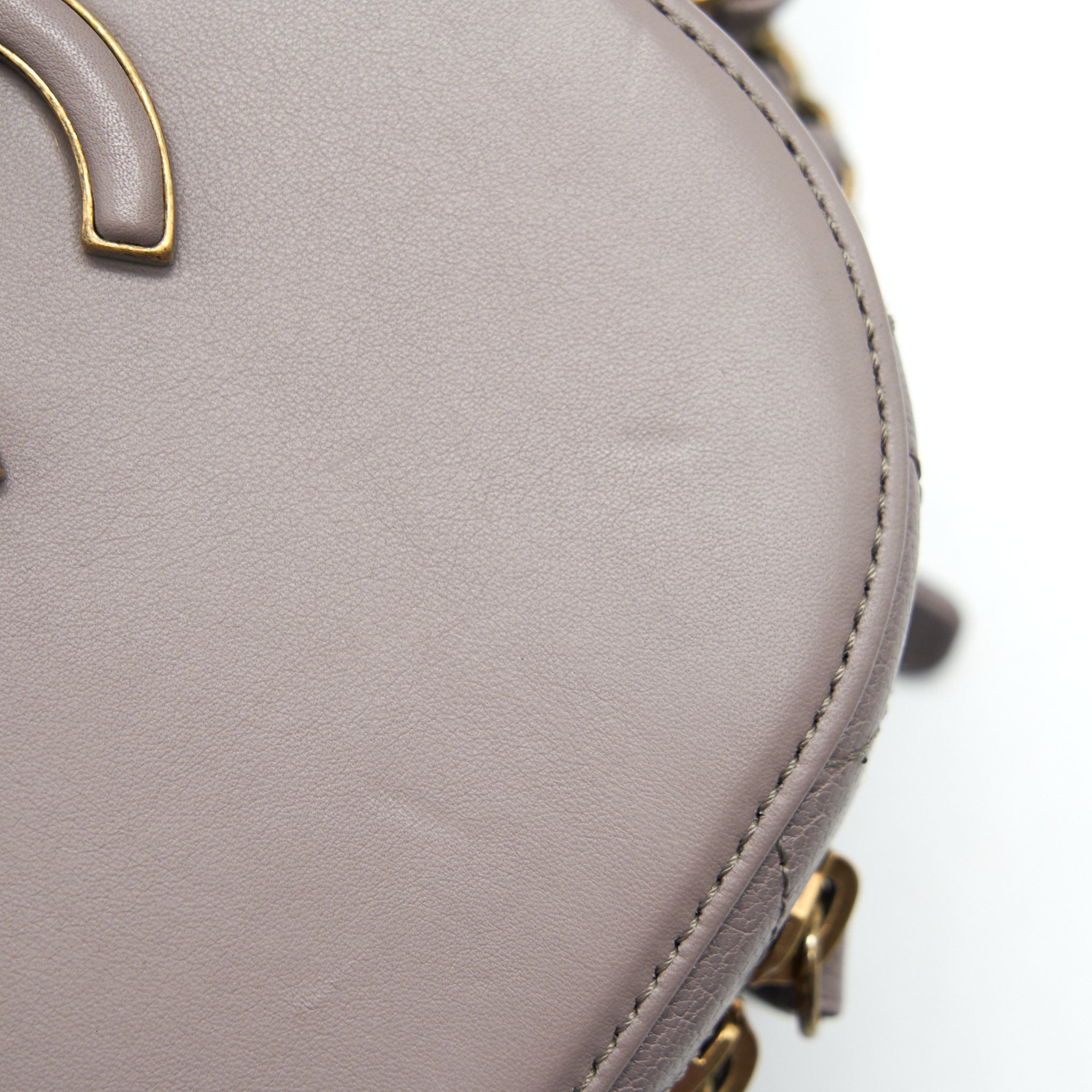 Chanel CC logo vanity with handle and Chain Grey with