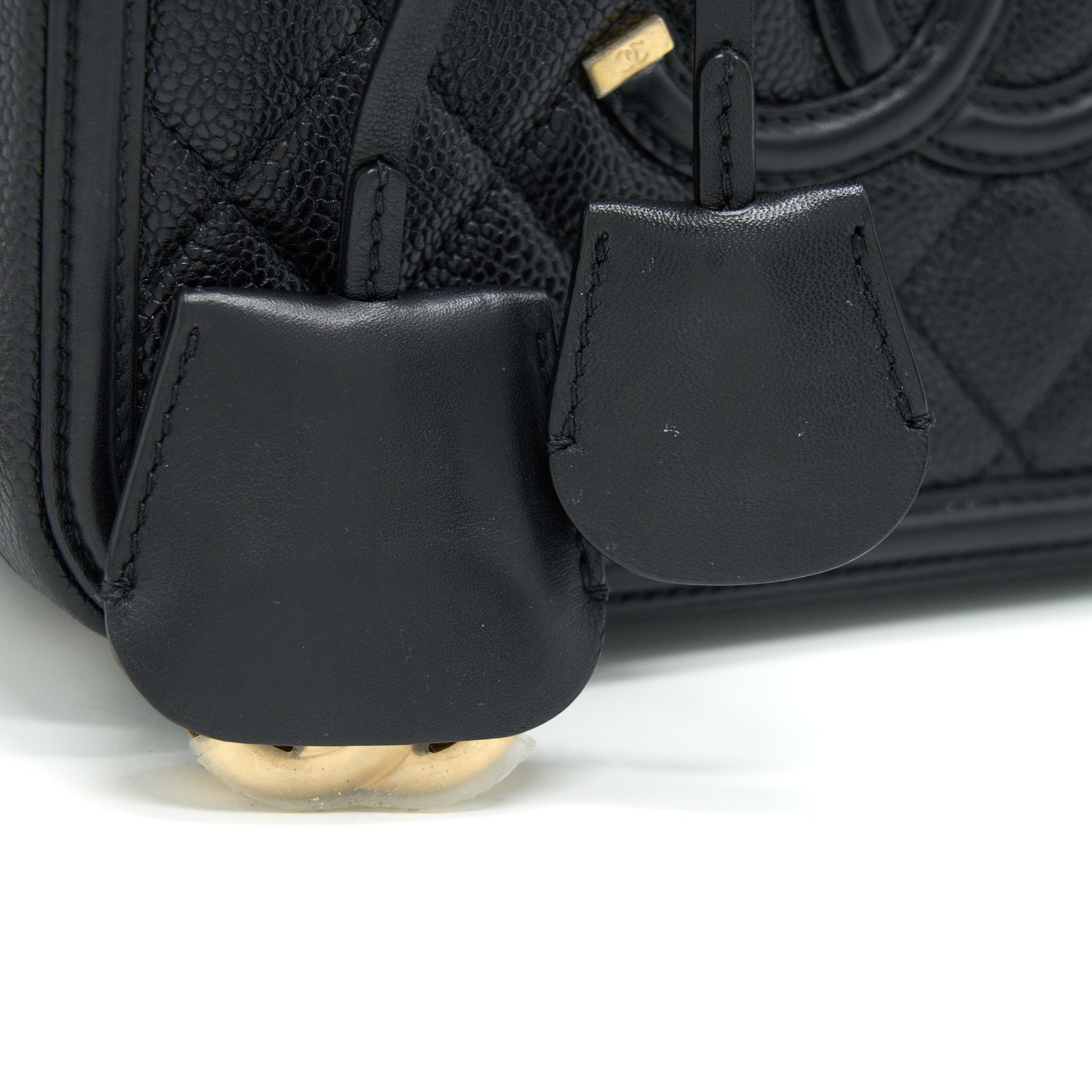 Chanel Cavia Leather Vanity Bag Black