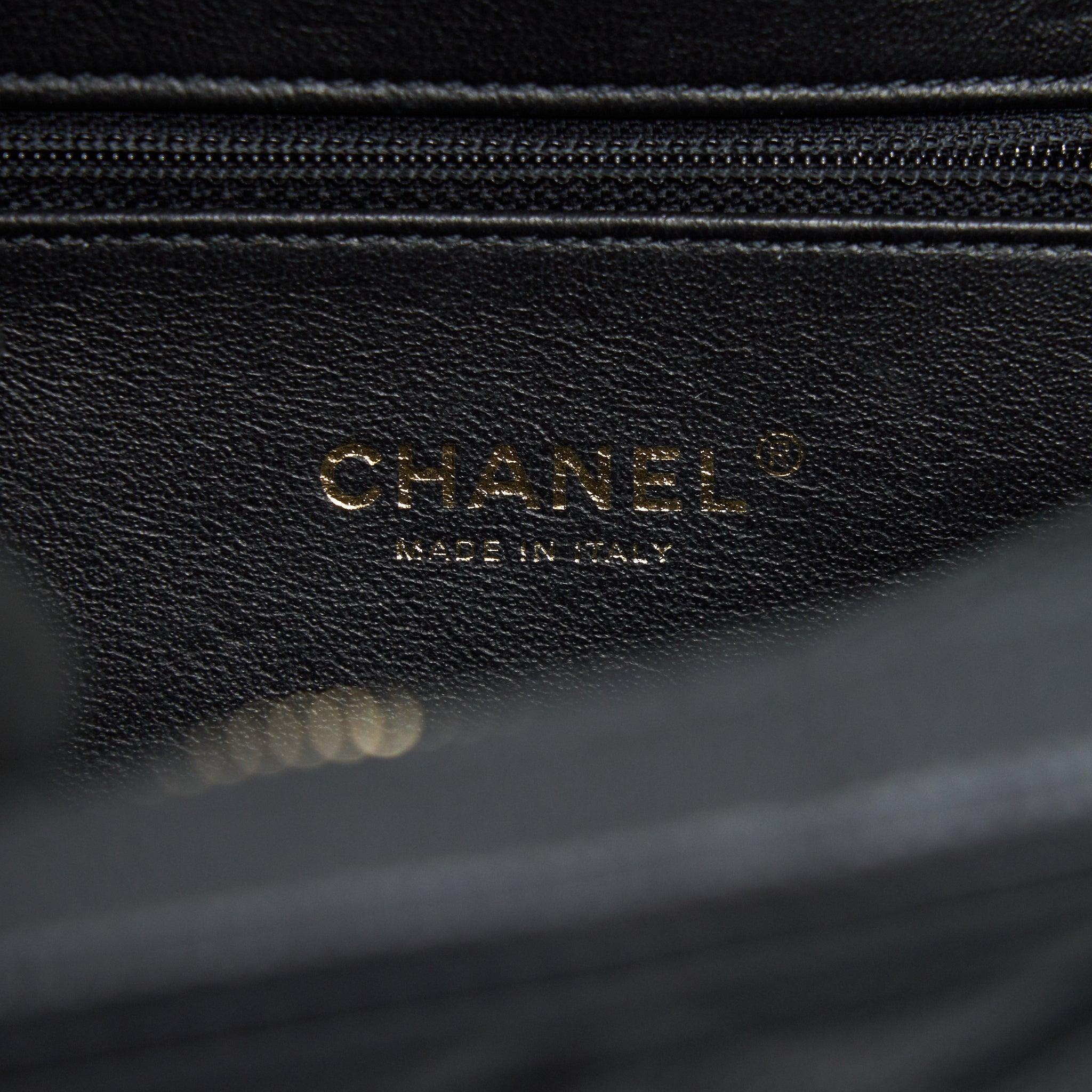 Chanel Cavia Leather Vanity Bag Black