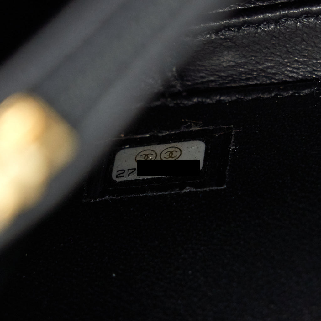 Chanel Cavia Leather Vanity Bag Black