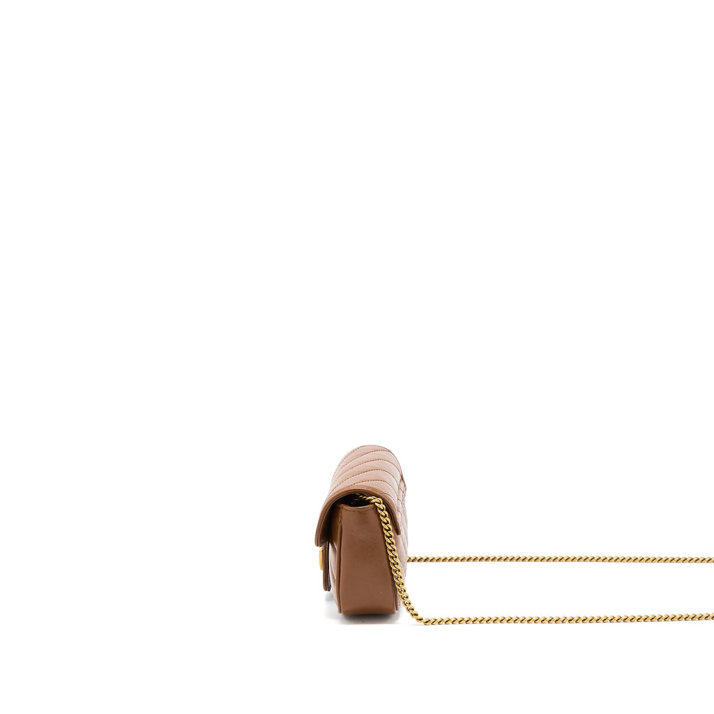 Gucci GG Marmont Super Mini Calfskin Caramel