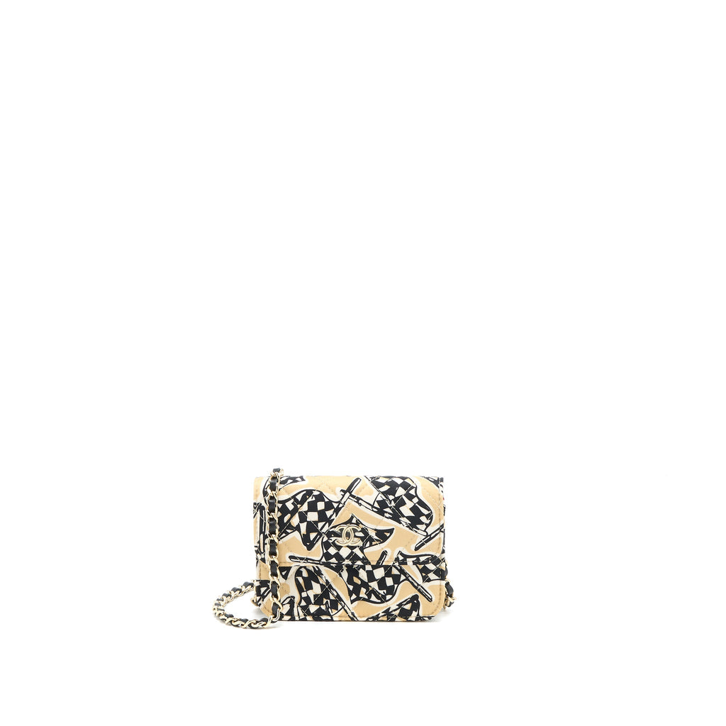 Chanel Mini Clutch with Chain Fabric Multicoloured L (Microchip)