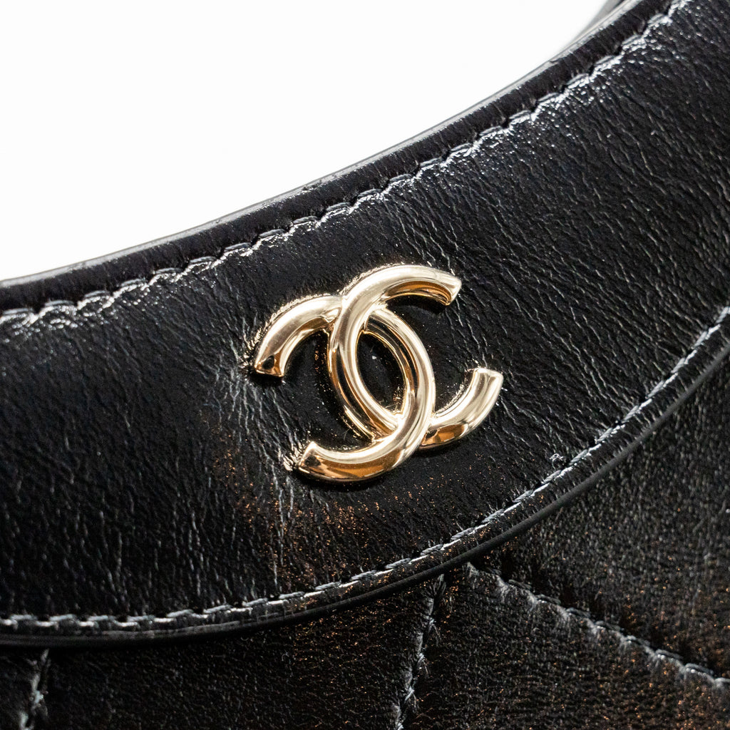 Chanel 24c Mini 31 Clutch With Chain Shiny Calfskin Black L (Microchip)