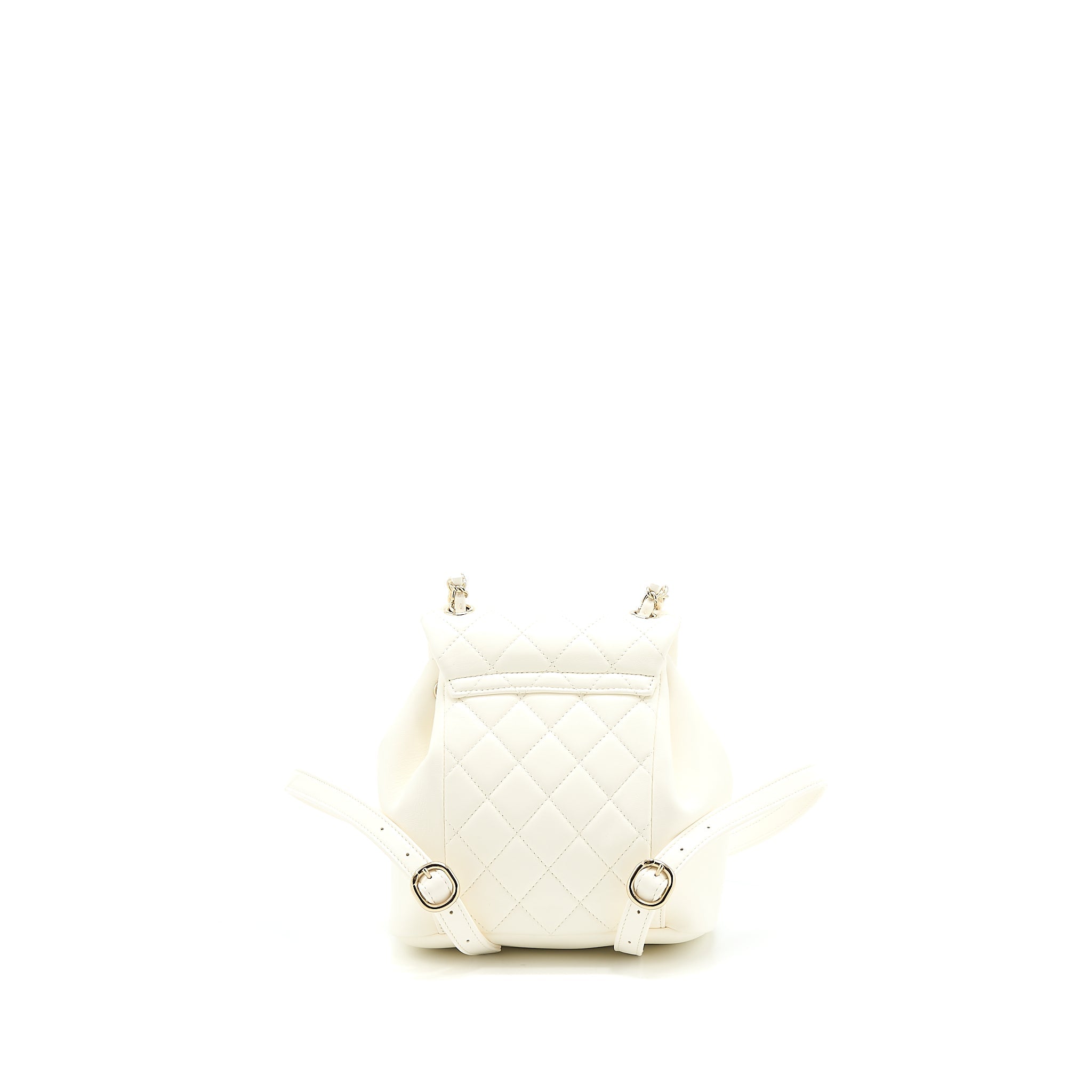 Chanel Duma Mini Backpack Lambskin White L (Microchip)
