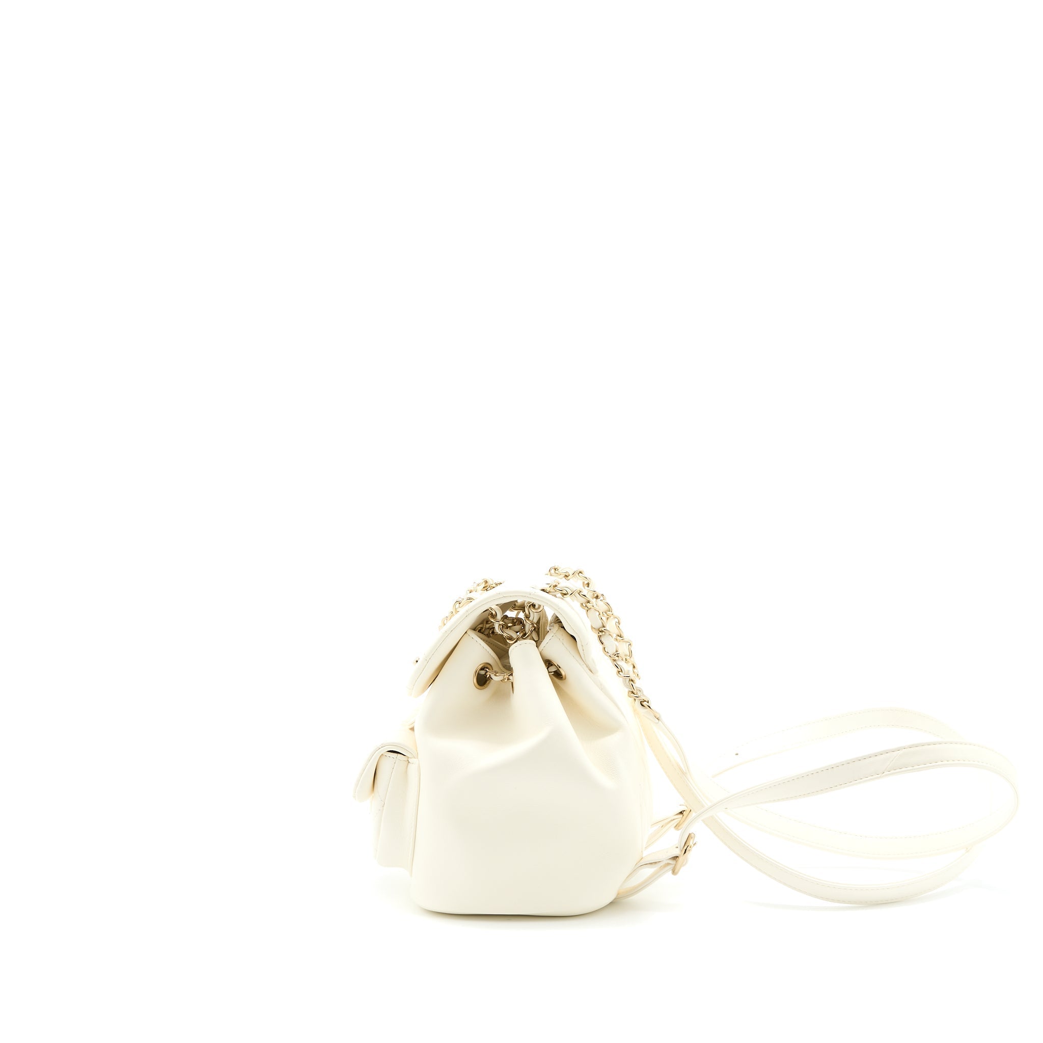Chanel Duma Mini Backpack Lambskin White L (Microchip)