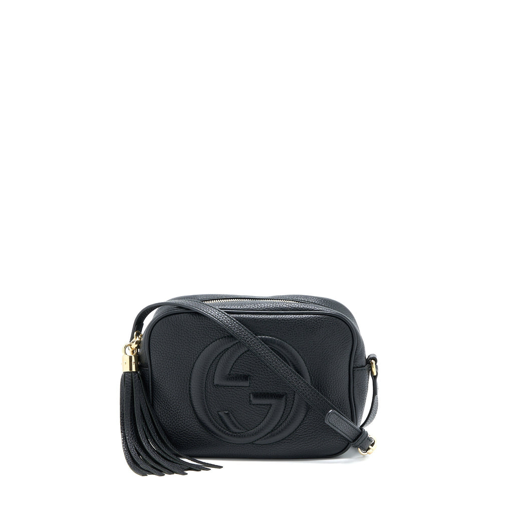 Gucci Soho Disco Camera Bag Calfskin Black L