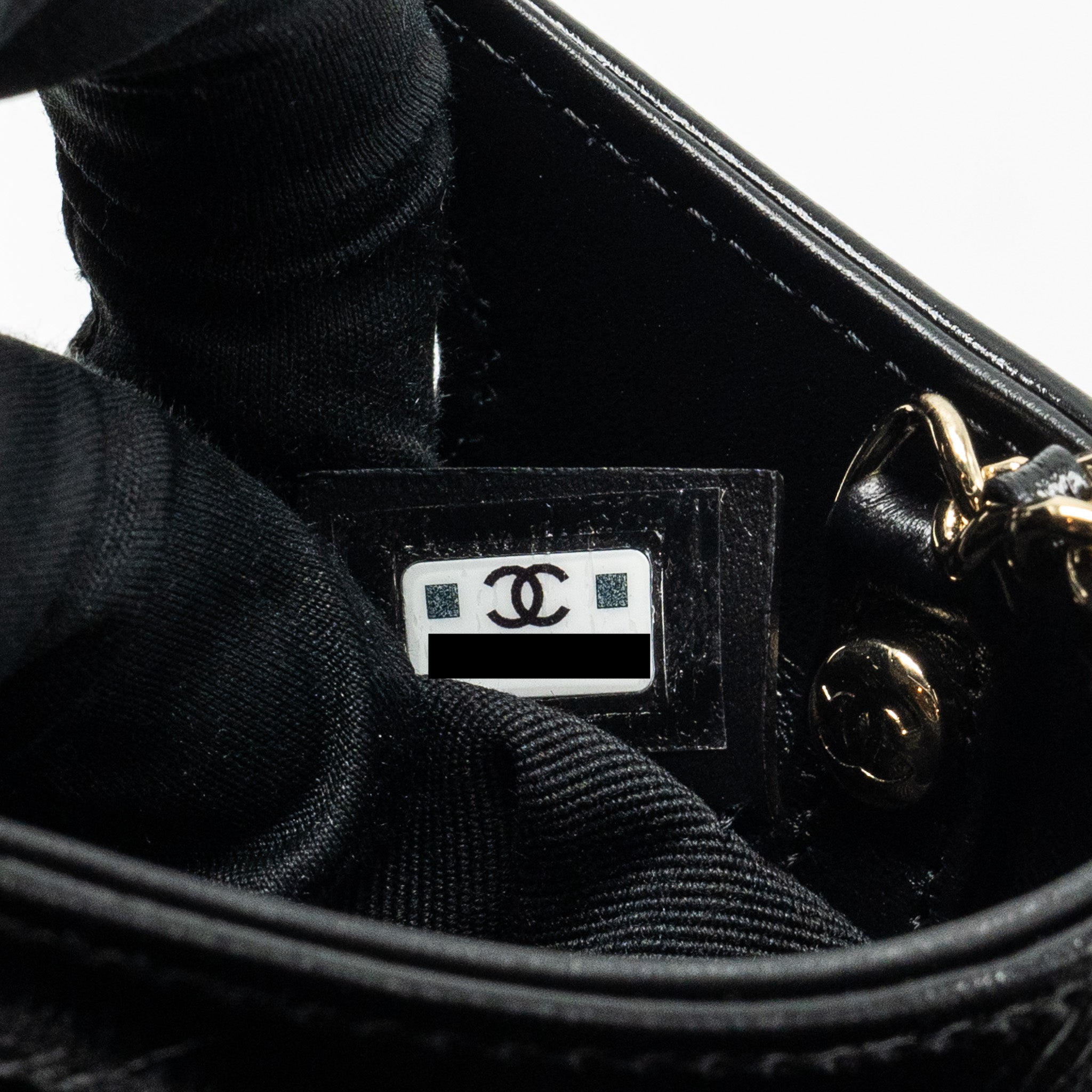 Chanel mini 31 Clutch with Chain Shiny Calfskin Black L (Microchip)