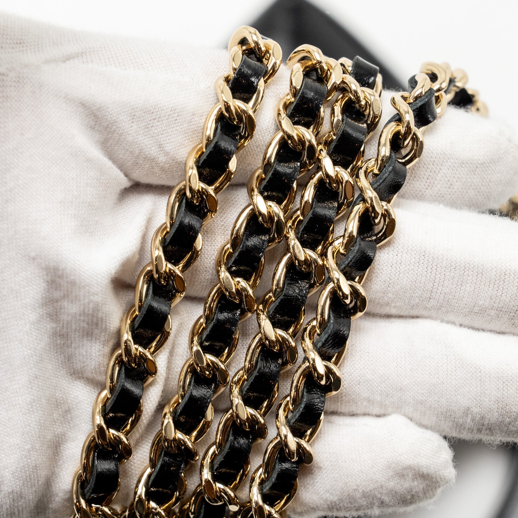 Chanel 24c Mini 31 Clutch With Chain Shiny Calfskin Black L (Microchip)