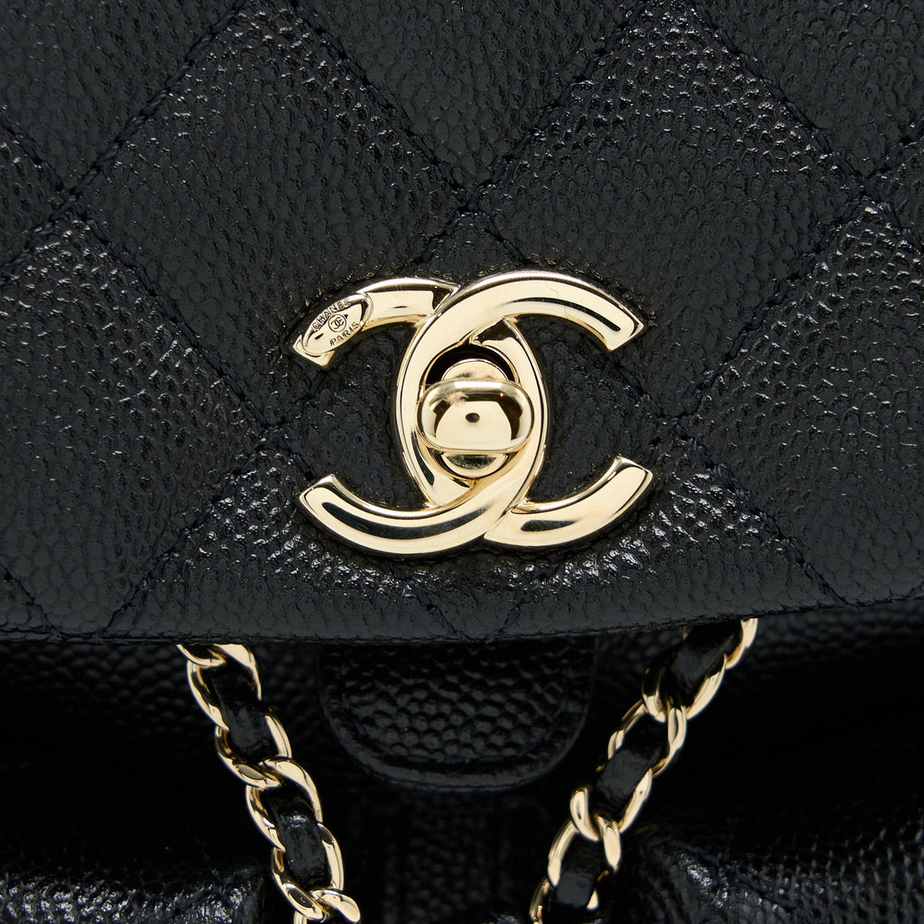 Chanel 23p Mini Triple Pack Backpack Caviar Black L (Microchip)