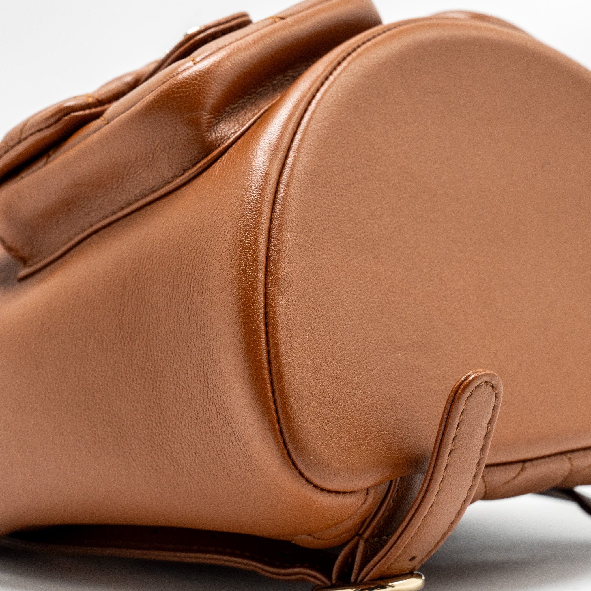 Chanel 23a Triple Pack Backpack Calfskin Caramel L (microchip)
