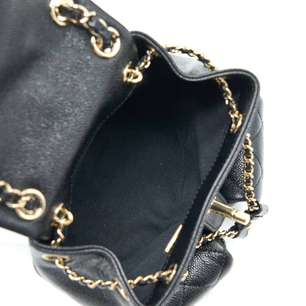Chanel 23p Mini Triple Pack Backpack Caviar Black L (Microchip)