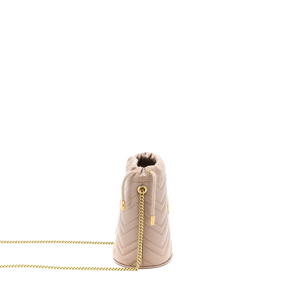 Gucci GG Marmont Mini Bucket Dark Beige