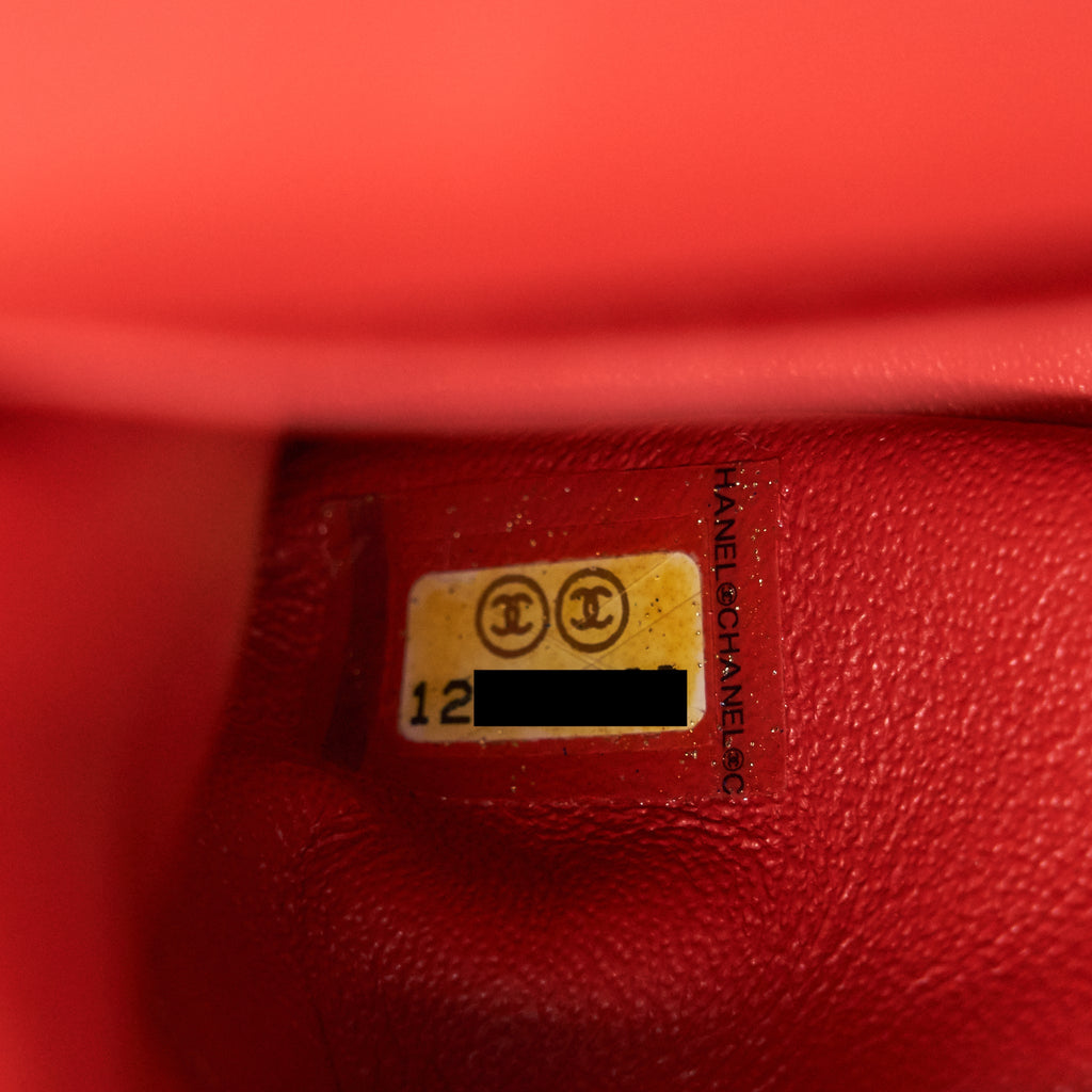 CHANEL CLASSIC MEDIUM DOUBLE FLAP LAMBSKIN IN CORAL L