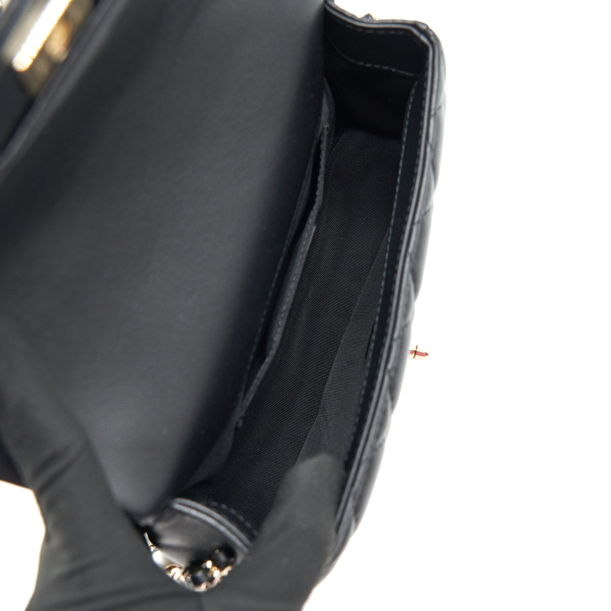 Chanel Logo Pearl Chain Mini Flap Bag