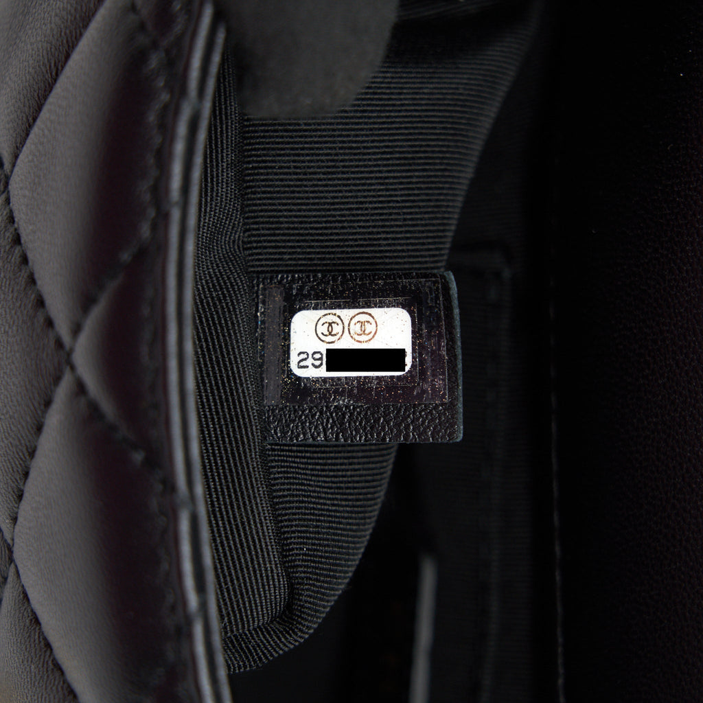 Chanel Logo Pearl Chain Mini Flap Bag