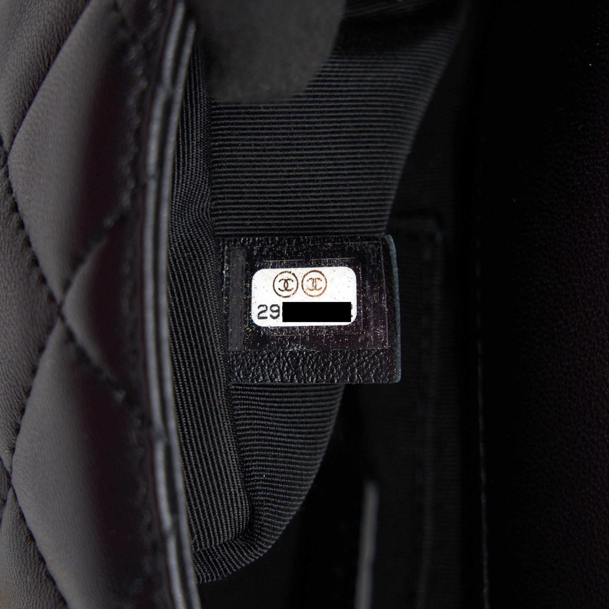 Chanel Logo Pearl Chain Mini Flap Bag
