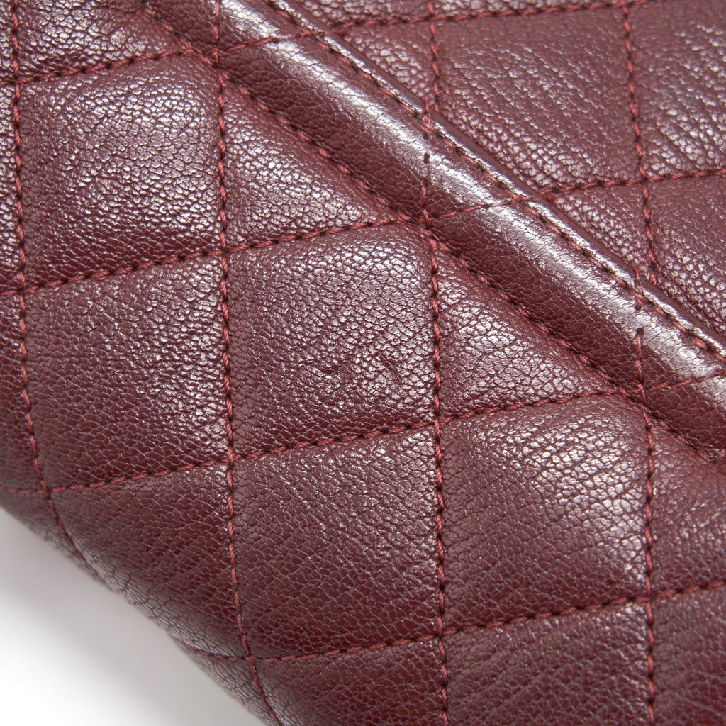 CHANEL Small Flap Bag With Chain Burgundy