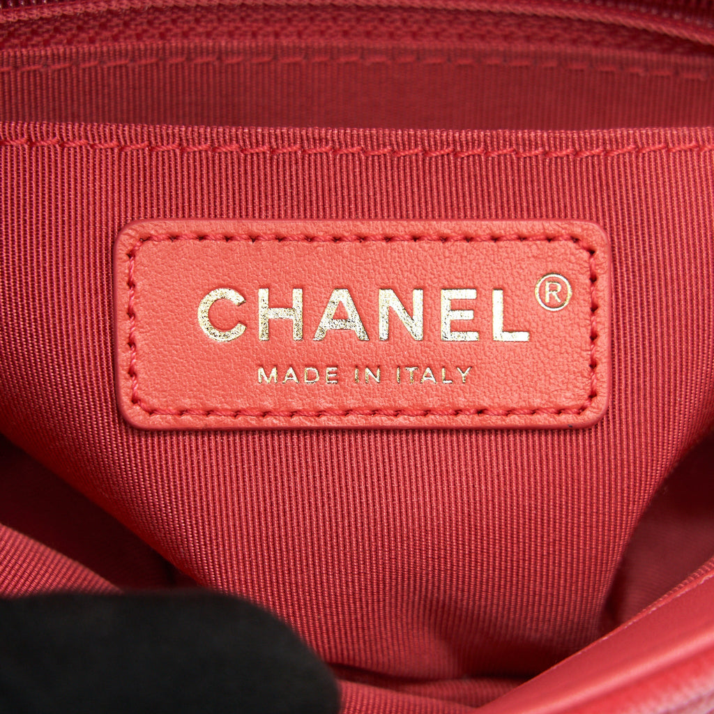 CHANEL Velvet Quilted Mini Square Pearl Crush Flap Bag Pink