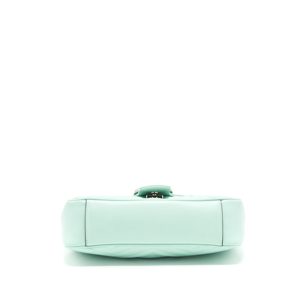 Gucci Small GG marmont bag light green SHW