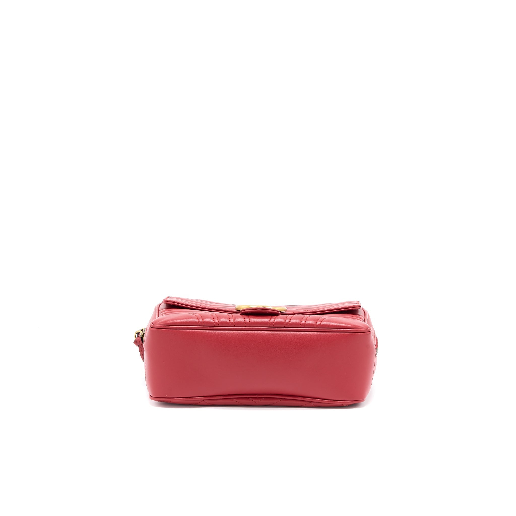 Gucci Sylvie Web GG Marmont Bag Calfskin Red