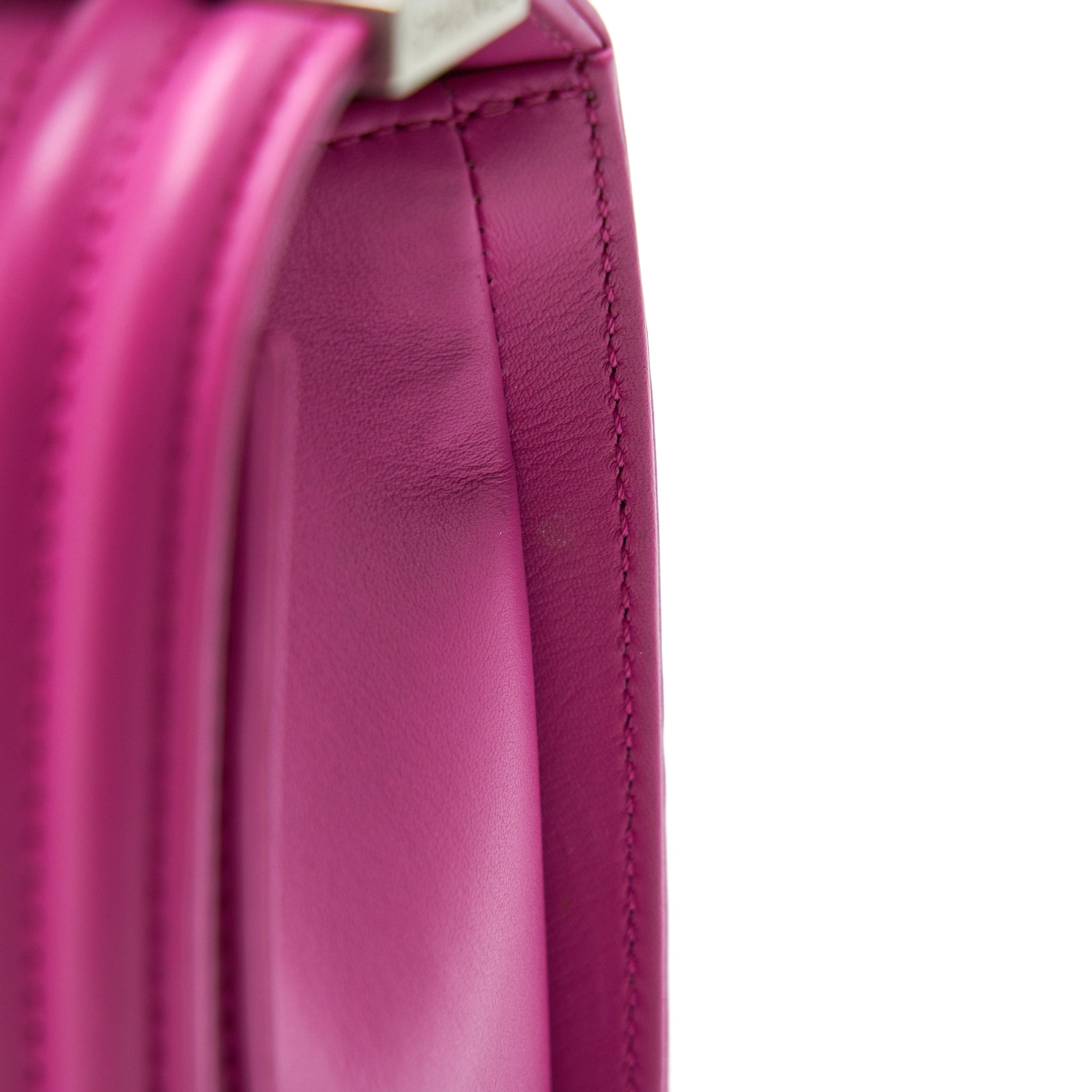 Chanel Medium Le Boy Flap Bag in Python Leather Pink with Brushed