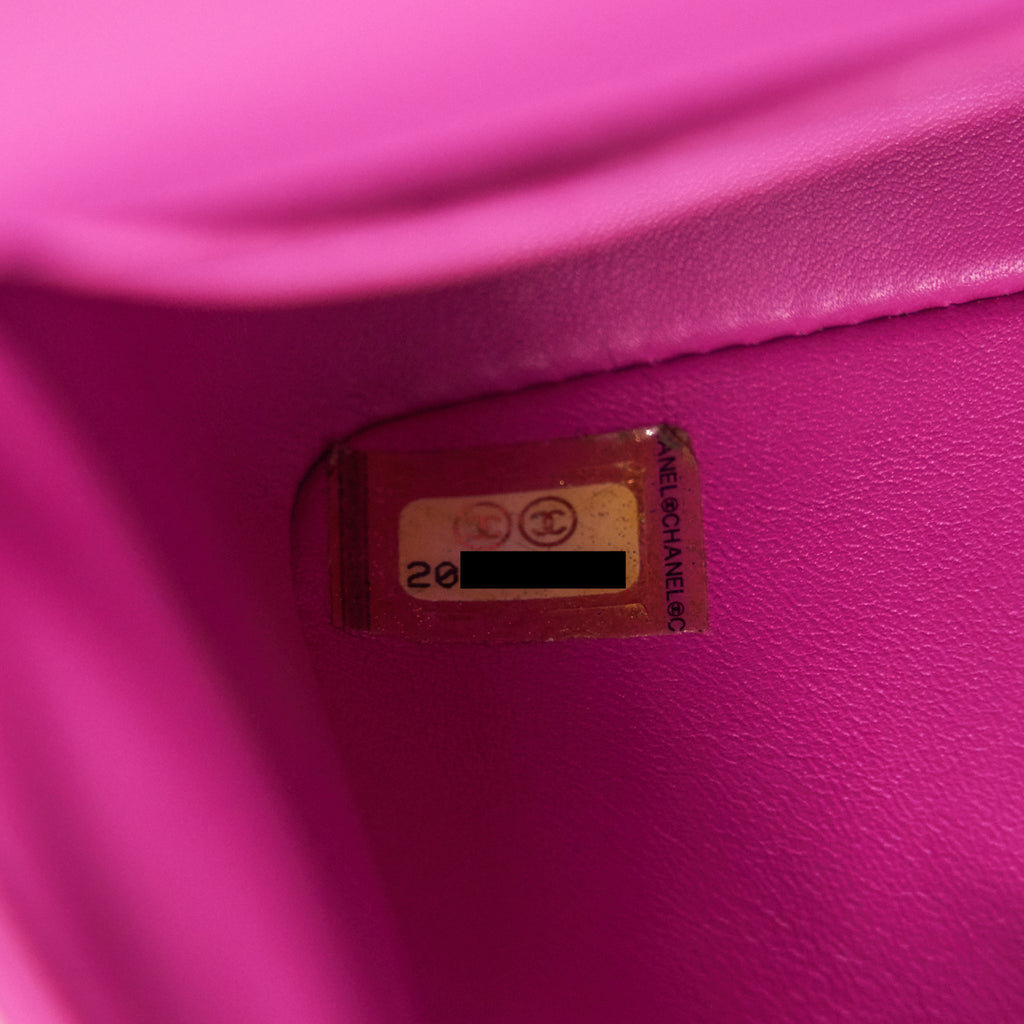 Chanel Medium Le Boy Flap Bag in Python Leather Pink with Brushed